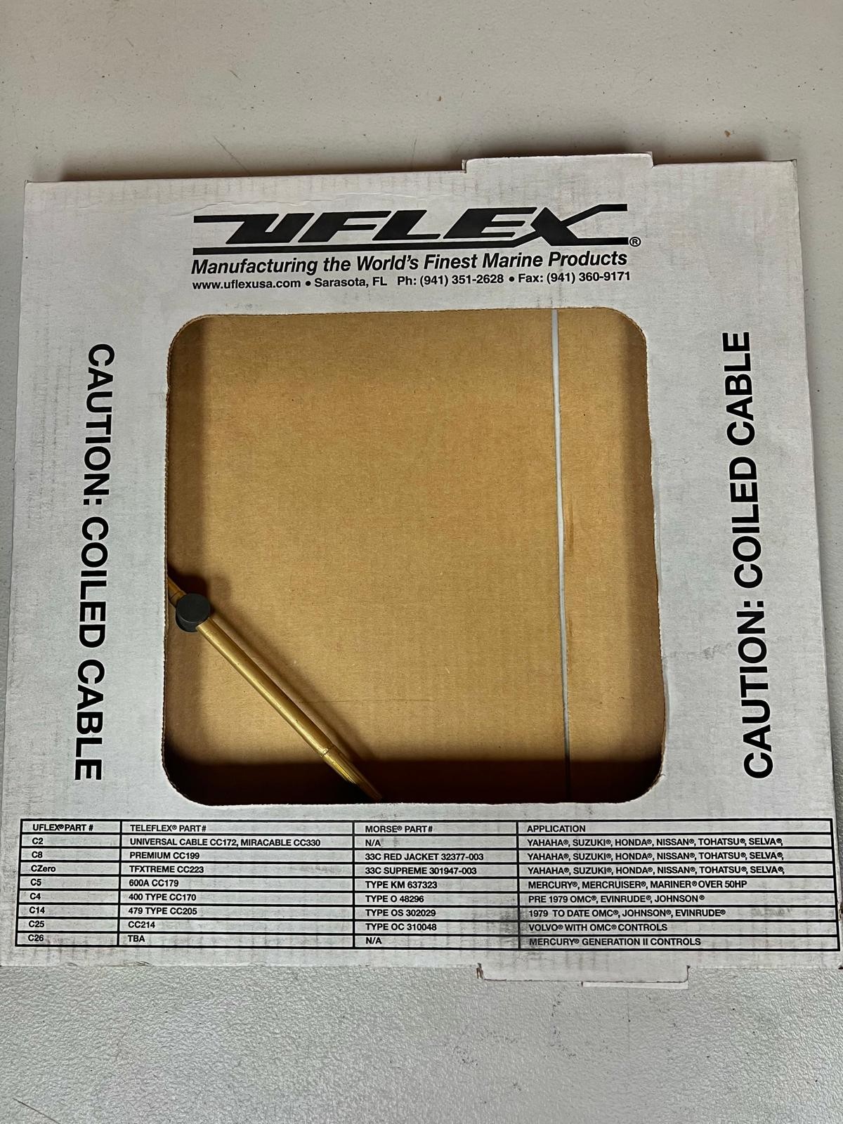 Uflex C5X30 30-feet control cable Mercury and MerCruiser throttle and shift