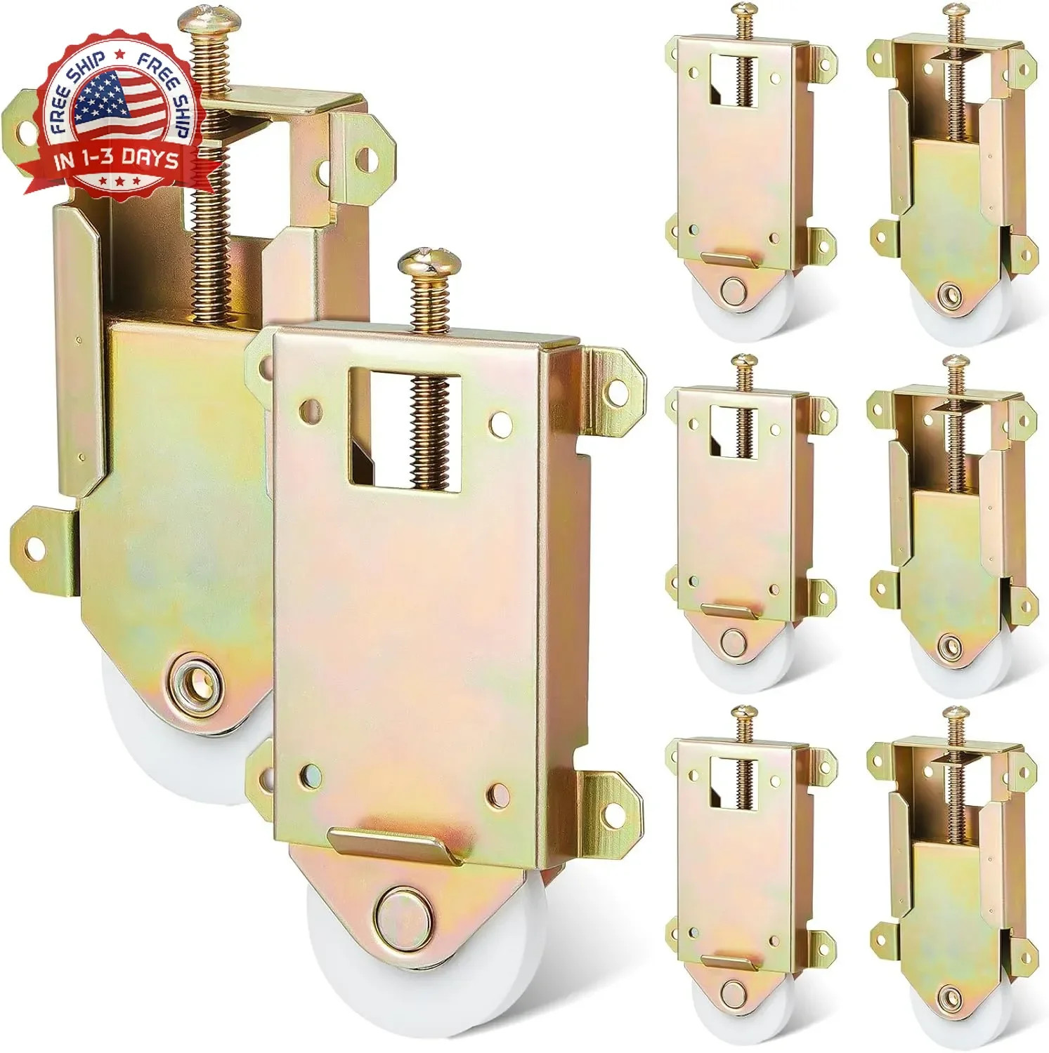 8 Pcs 2-1/2 Inch Sliding Mirror Closet Door Roller Wheels Replacement As