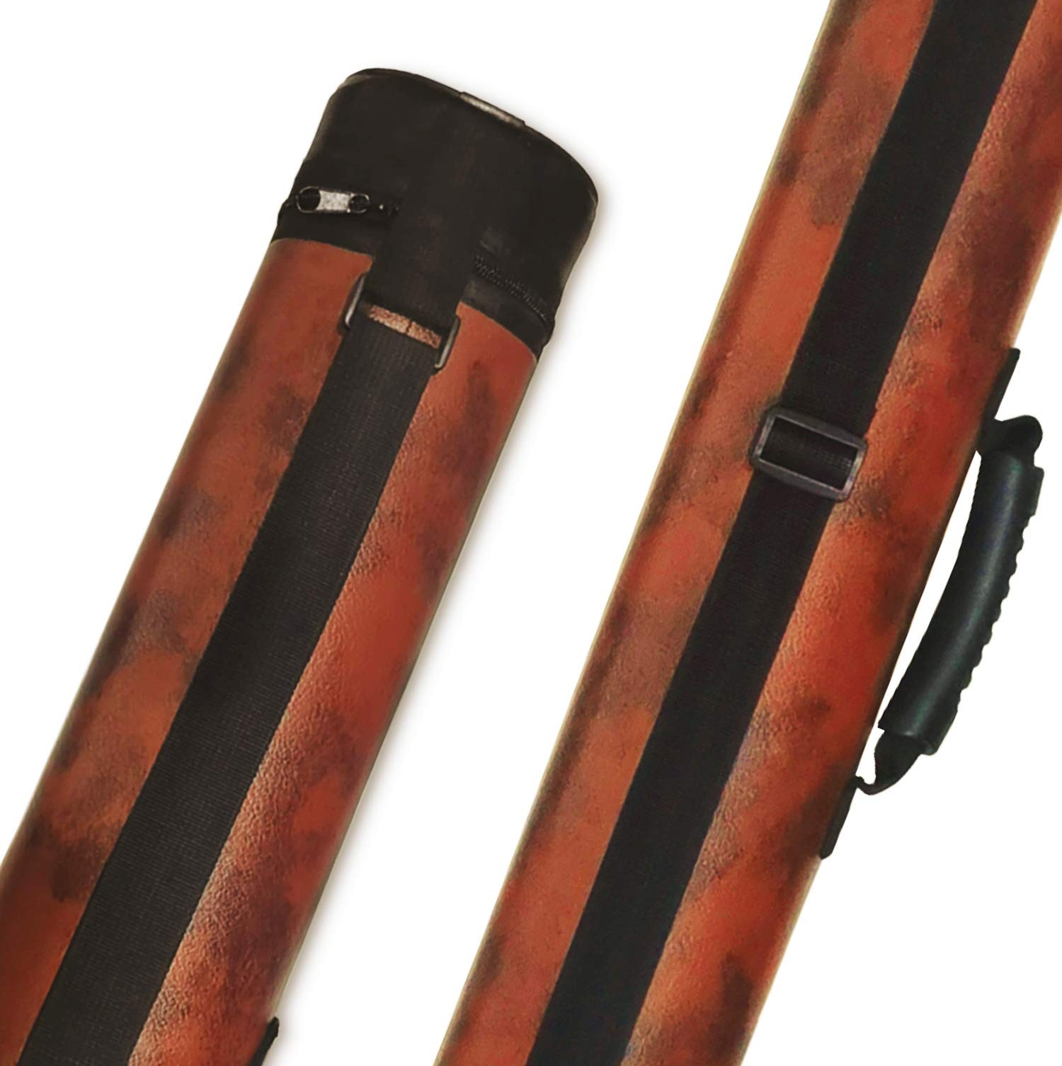 2x2 Hard cue case Oval Pool Cue Billiard Stick Carrying Case