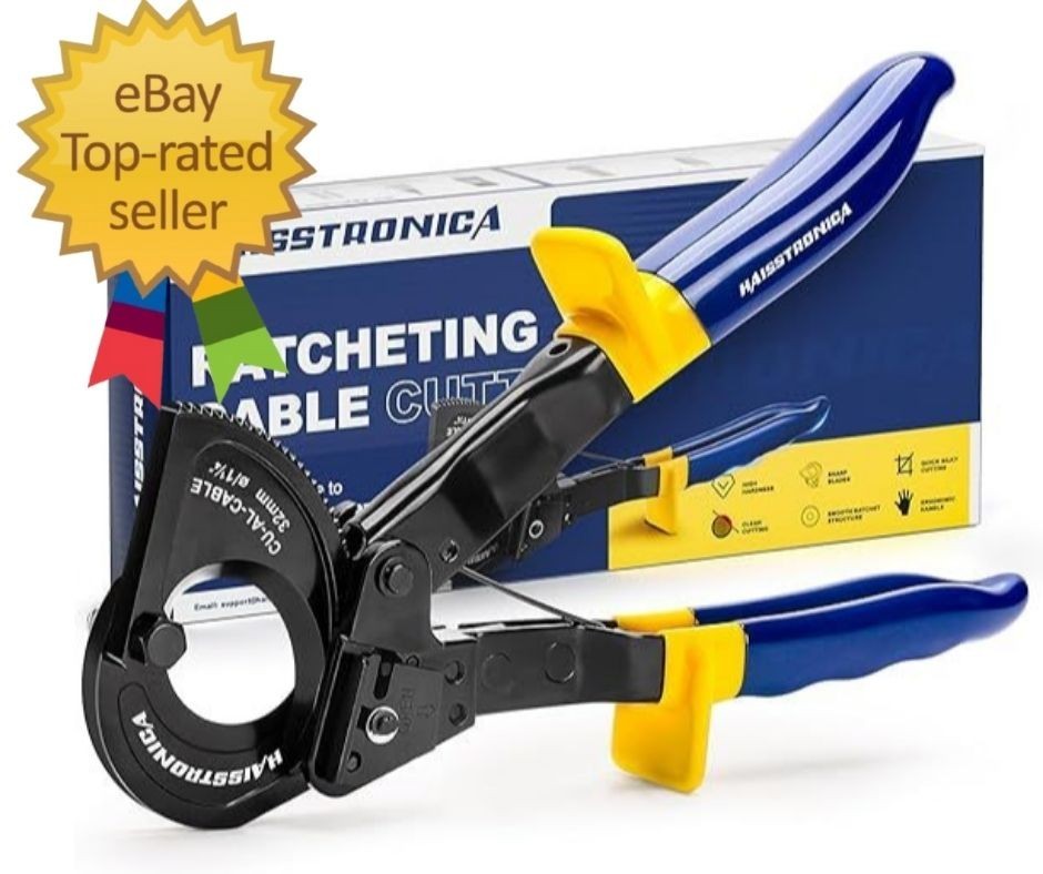 Cable Cutters Ratcheting Cable Cutter Heavy Duty Wire Cutters for Copper Alum...