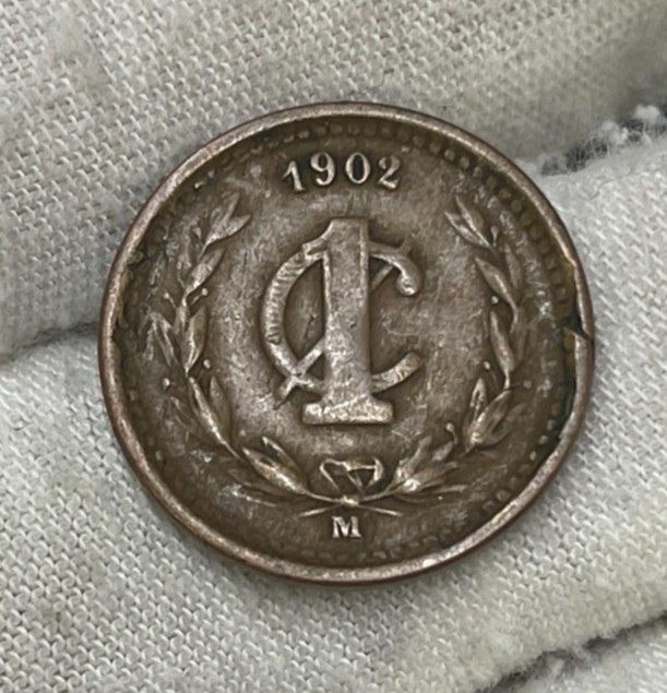 1902 m Mexico One Centavo Coin