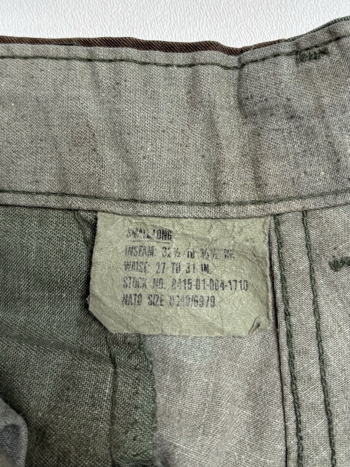 Woodland Camouflage Pattern Combat Trousers Size Small Long