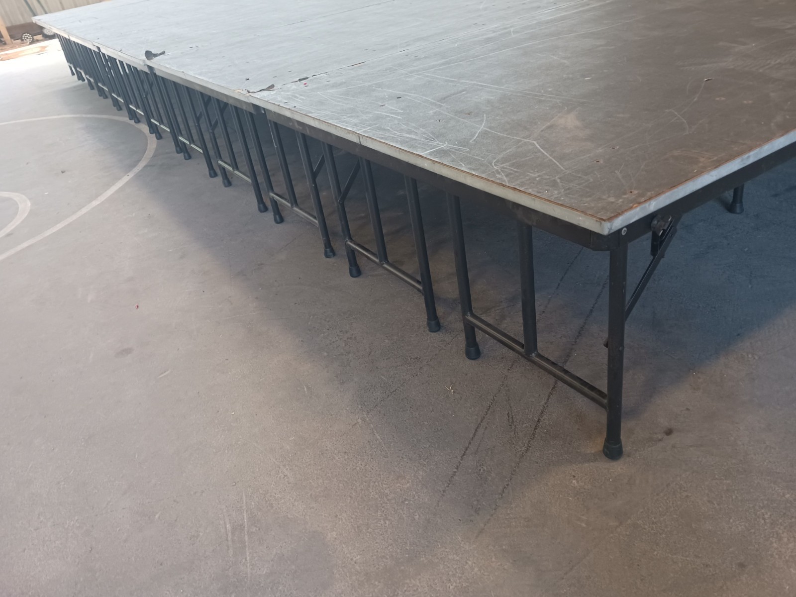 Complete Portable platform Stage riser with Rails. 12x16 or 8x24. 16" height!