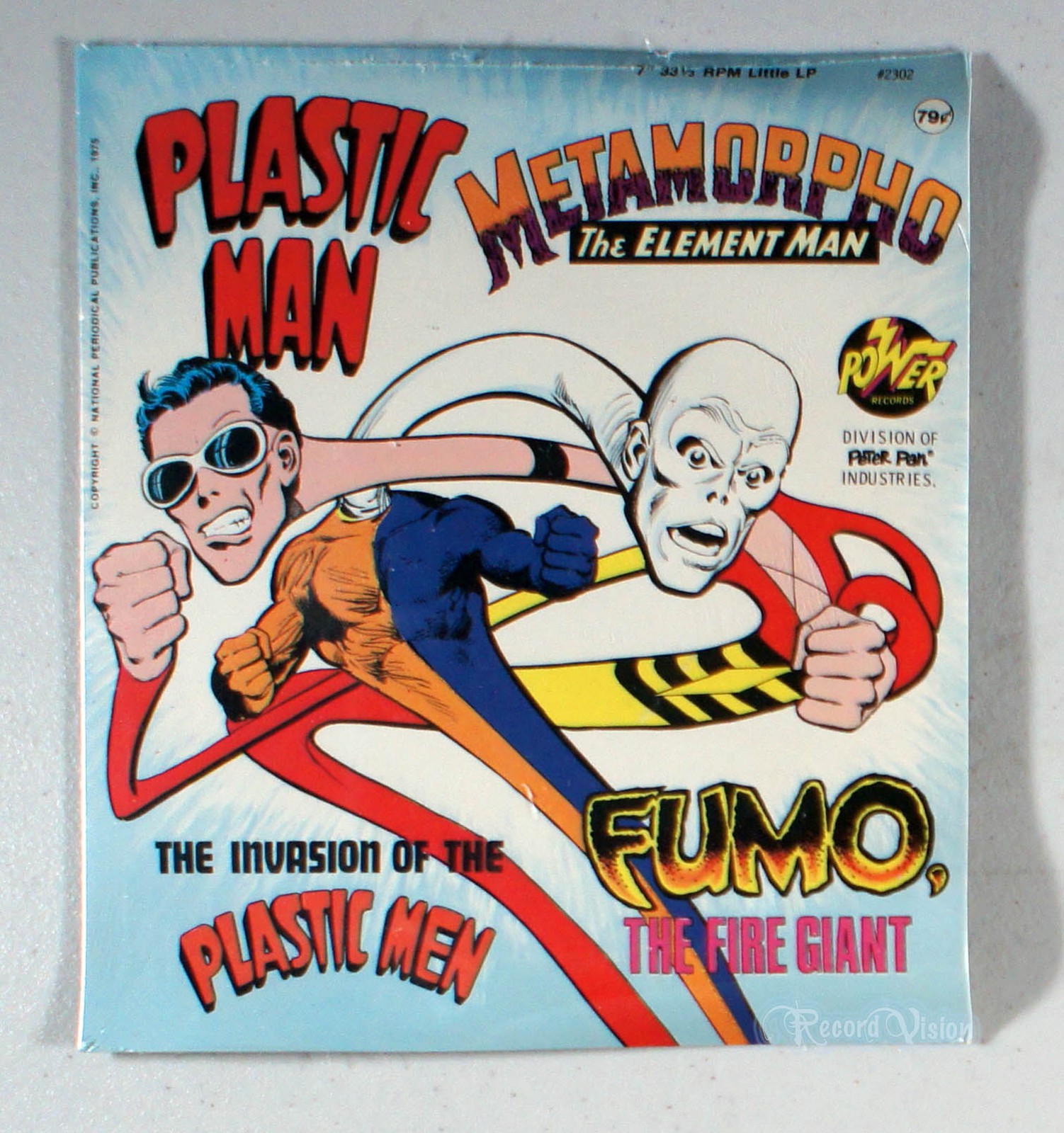 Power Records - Plastic Man (7") (1975) [SEALED] Vinyl • Metamorpho, Fumo