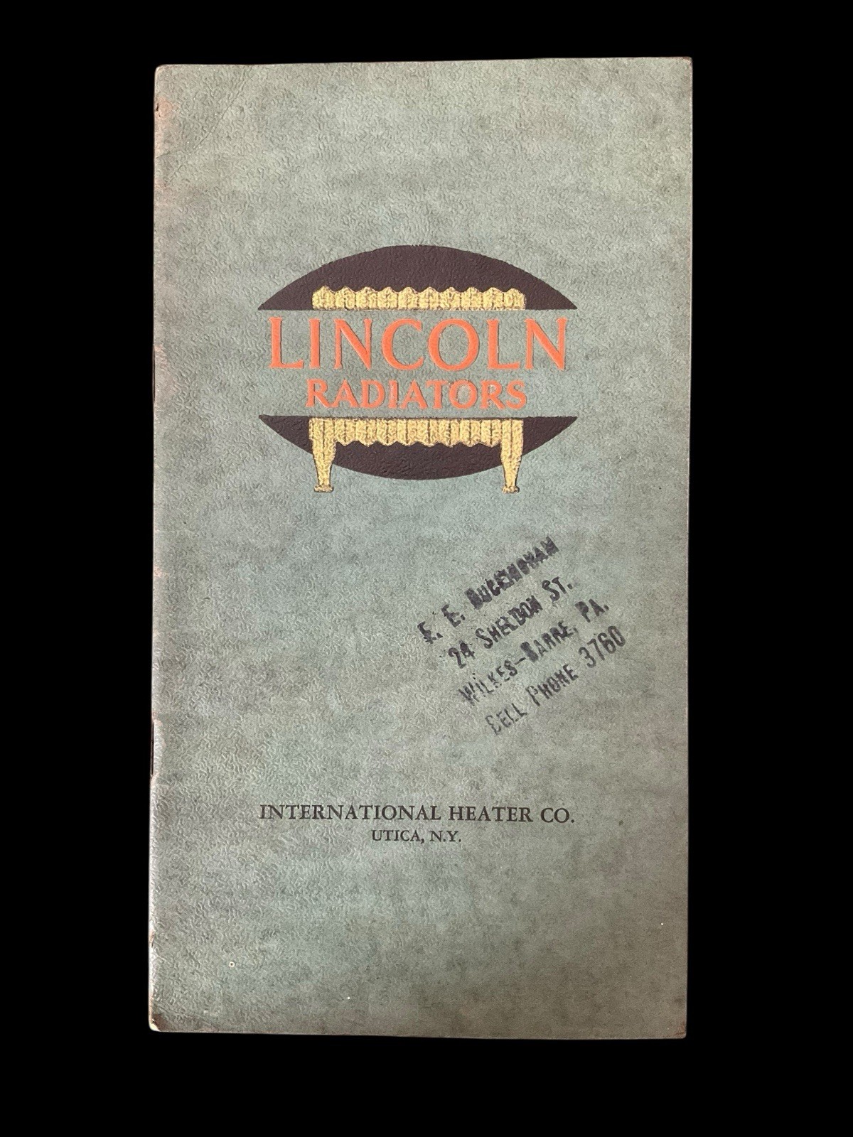 Lincoln Radiators 1927 Catalogue International Heater co. Steam Punk§