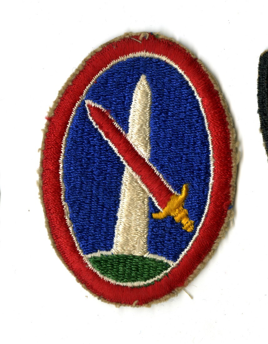 District of Washington White Back Patch WWII Vintage