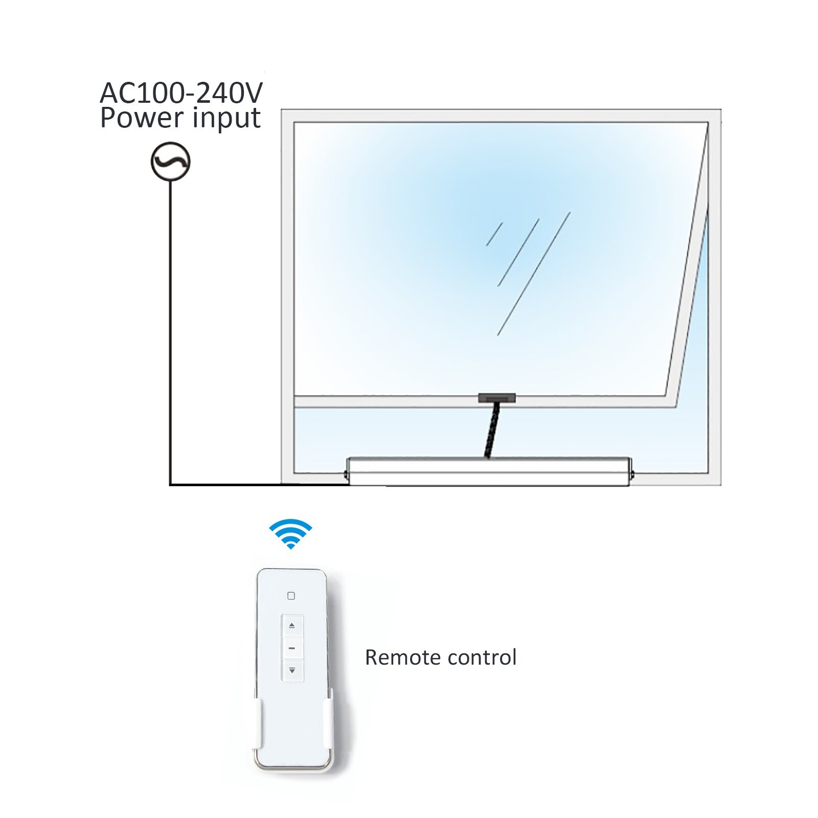 Olide Smart WIFI Automatic Electric Window Opener, WIFI Function Built In
