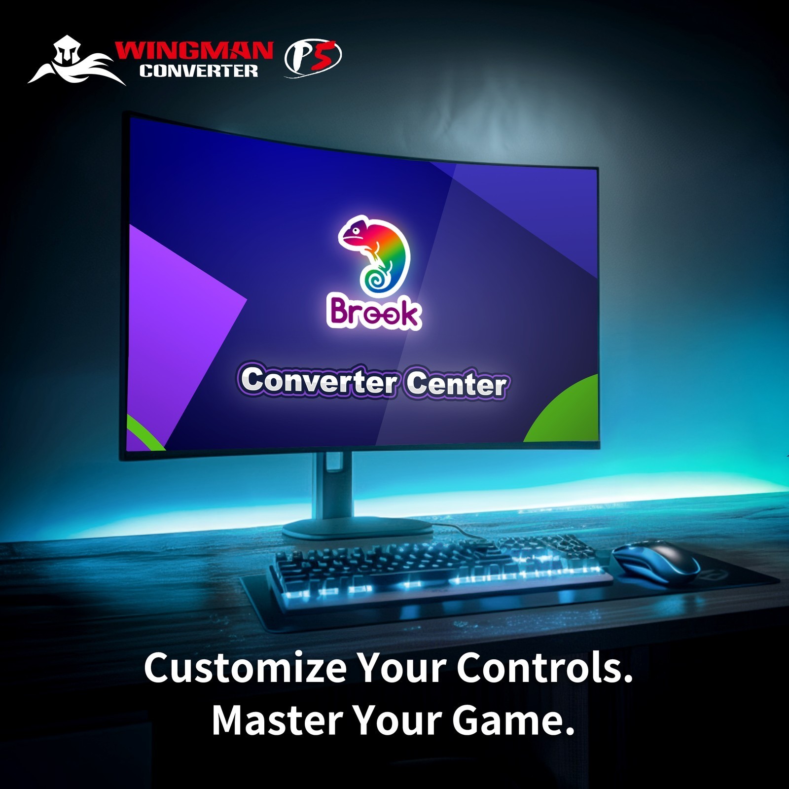 Brook Wingman P5 Converter – Wireless Controller Adapter for PS5 / PS4 / PC