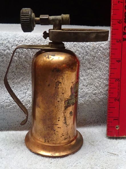 ** Vintage - LENK MFG Company - ALCOHOL - COPPER - BLOW TORCH - Newton MAss***