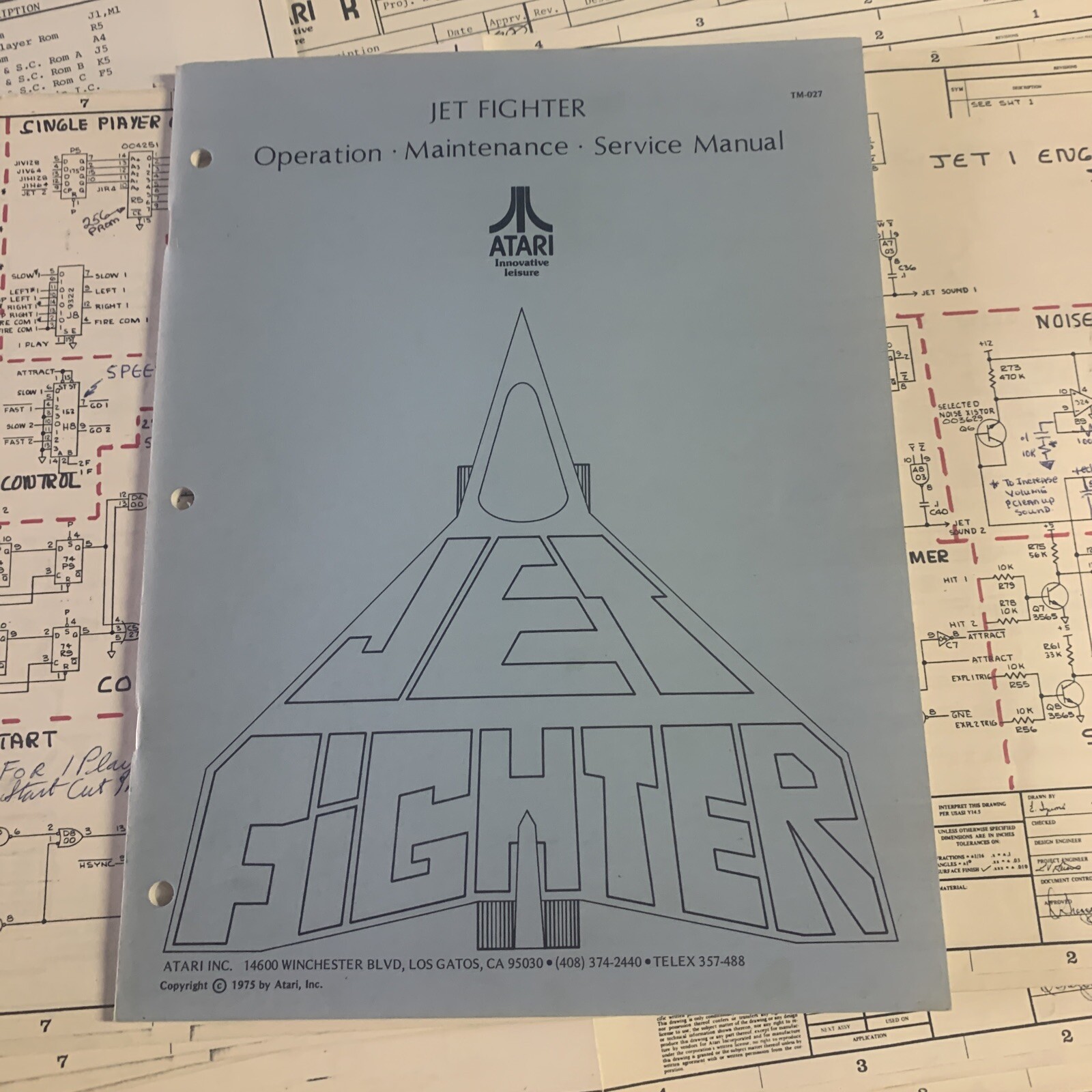 Original Jet Fighter Atari arcade Video game manual