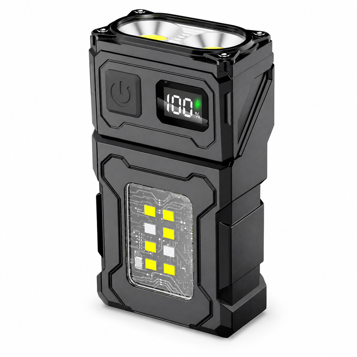 Rechargeable LED Camping Flashlight EDC Multi Tool COB Work Light USB-C IP65