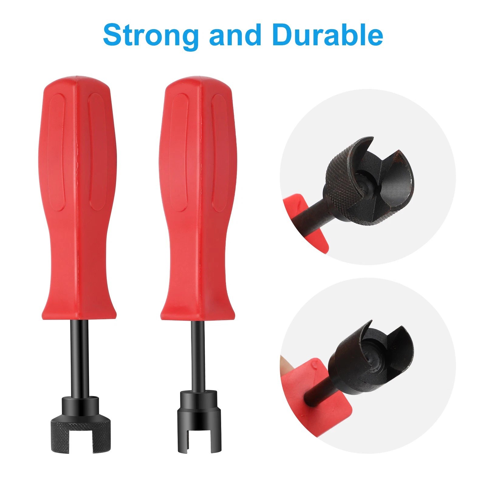 Steel Brake Spring Remover Set 2 Pieces with Red Handle for Automotive Service