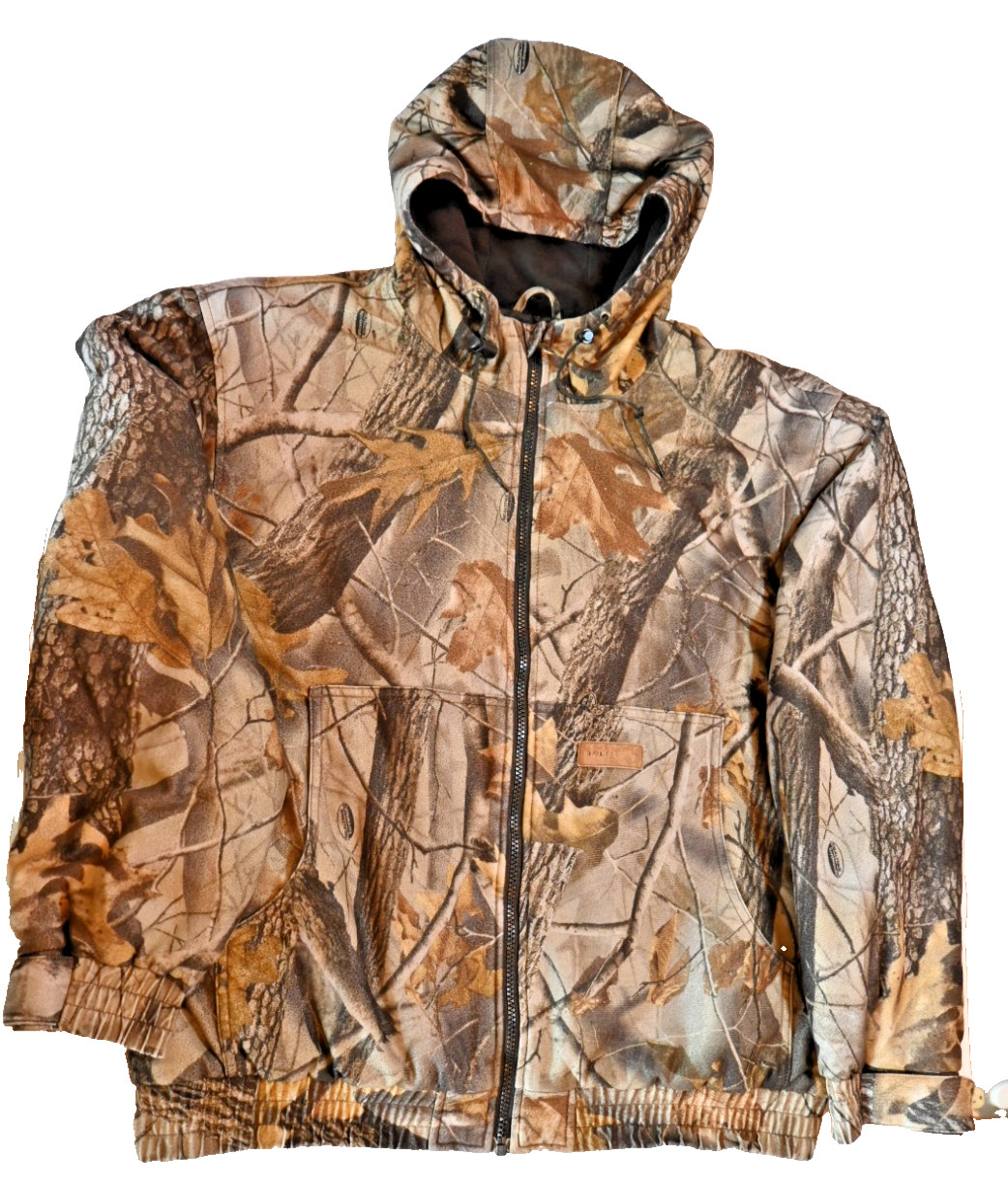 Herter's Real Tree Hardwoods Camo Hooded Men's Hunting Jacket, L Regular