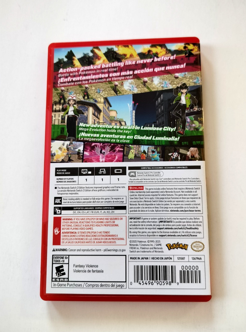 Original Box Case Nintendo Switch 2 for Pokemon Z-A Legends SW2