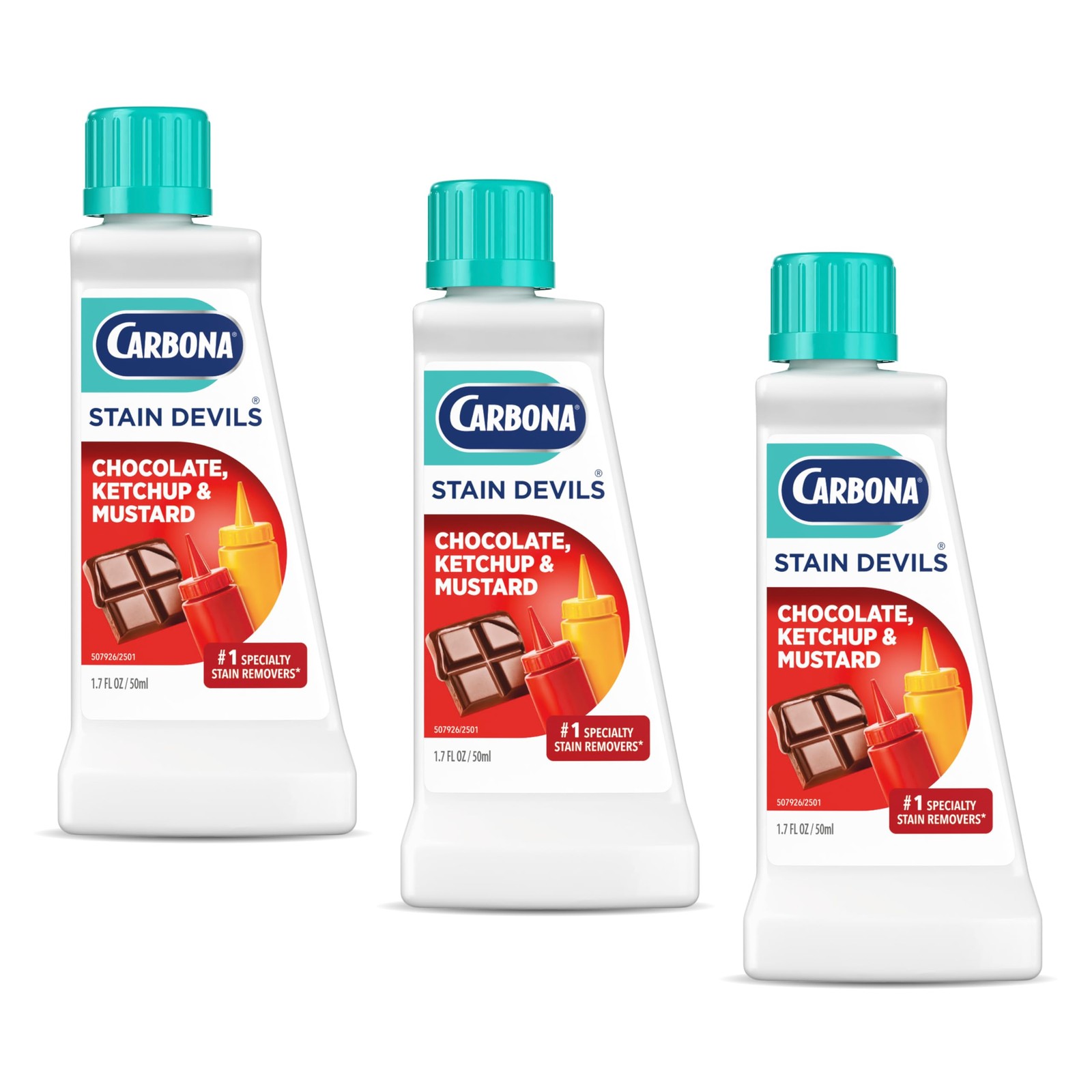 Professional Stain Remover for Ketchup, Mustard, Chocolate | 3-Pack, 1.7 Fl Oz