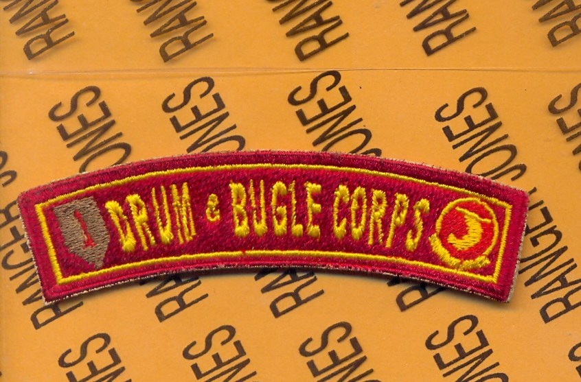 US Army 1st Infantry Division Artillery DRUM & BUGLE CORPS tab arc patch