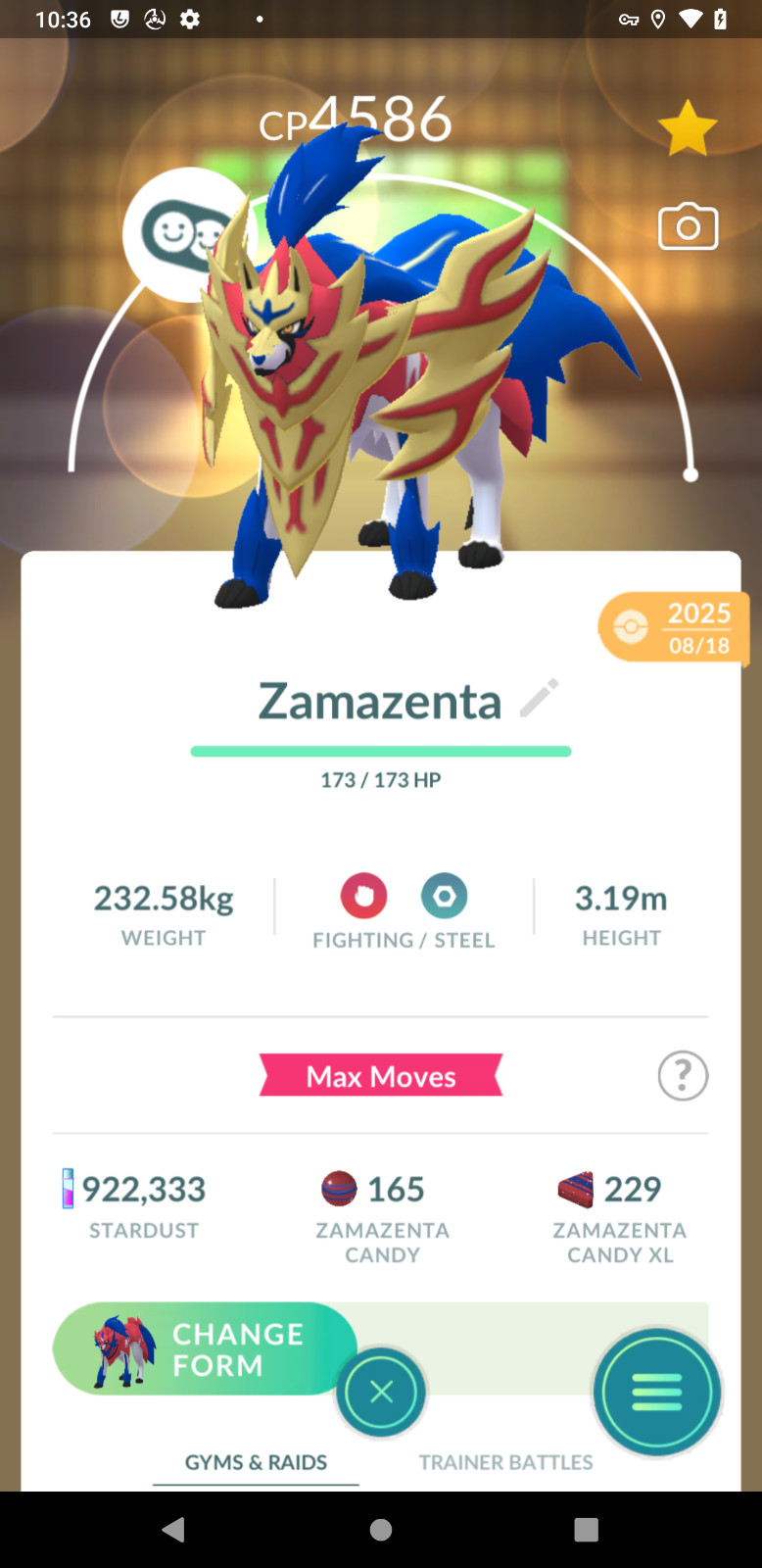 Zamazenta Crowned Sword Level50 | Tr-de 1M 20k stardust - UltraFriend- PTC
