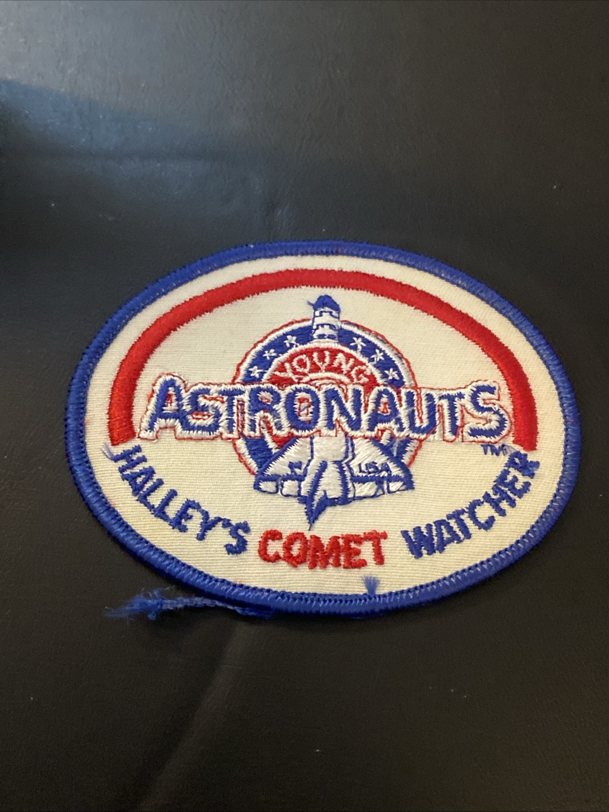 Vintage YOUNG ASTRONAUTS Halley’s Comet Watcher Embroidered Iron-On Patch