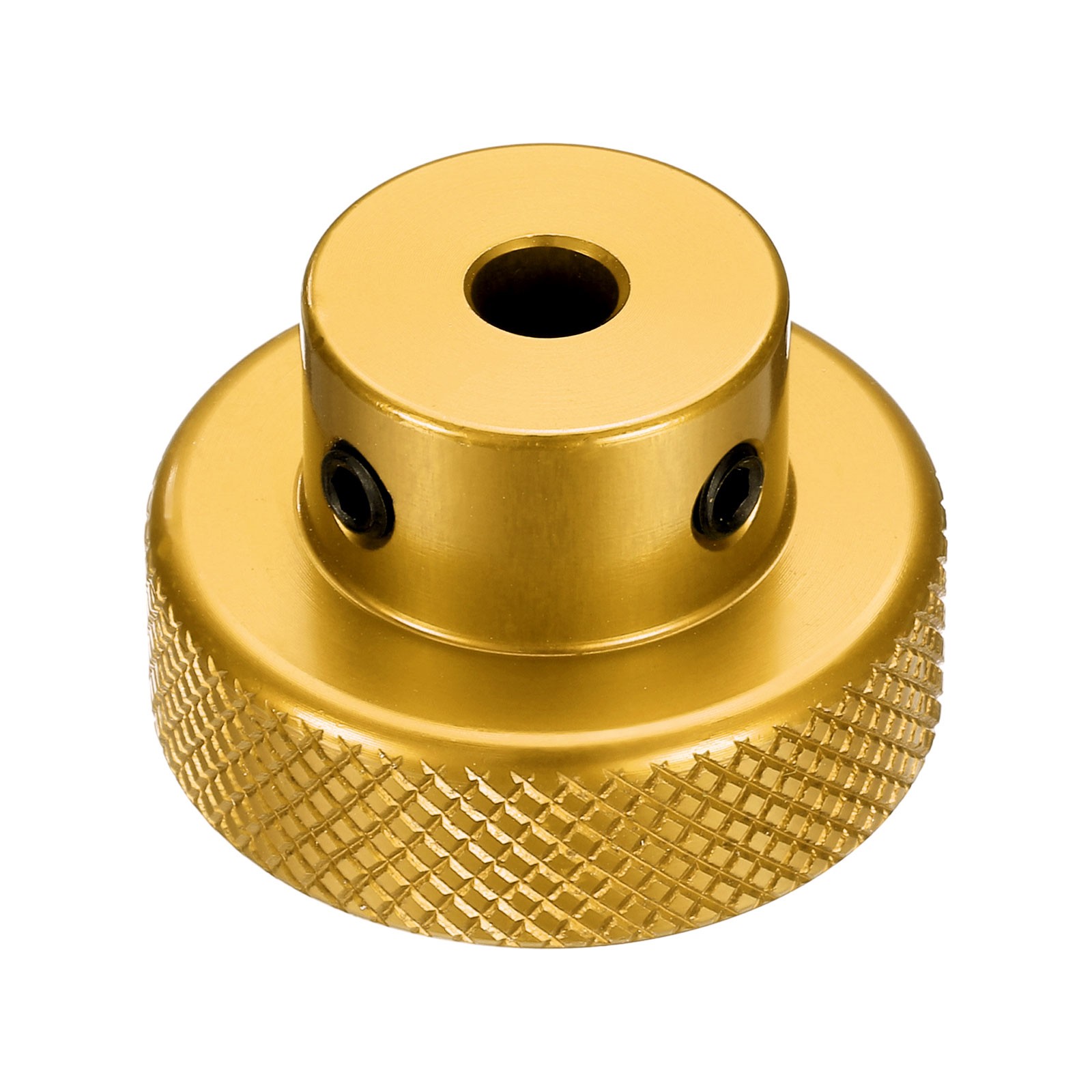 Aluminum Alloy Handwheel 30mm OD 5mm Bore Hand Wheel for Lathe, Gold Tone