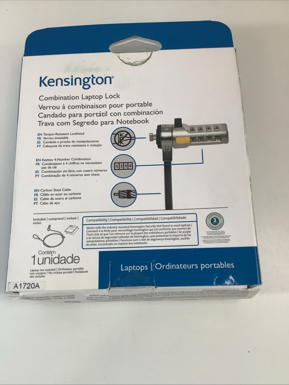New, Kensington Lock Laptop Portable Combination Lock A1720A