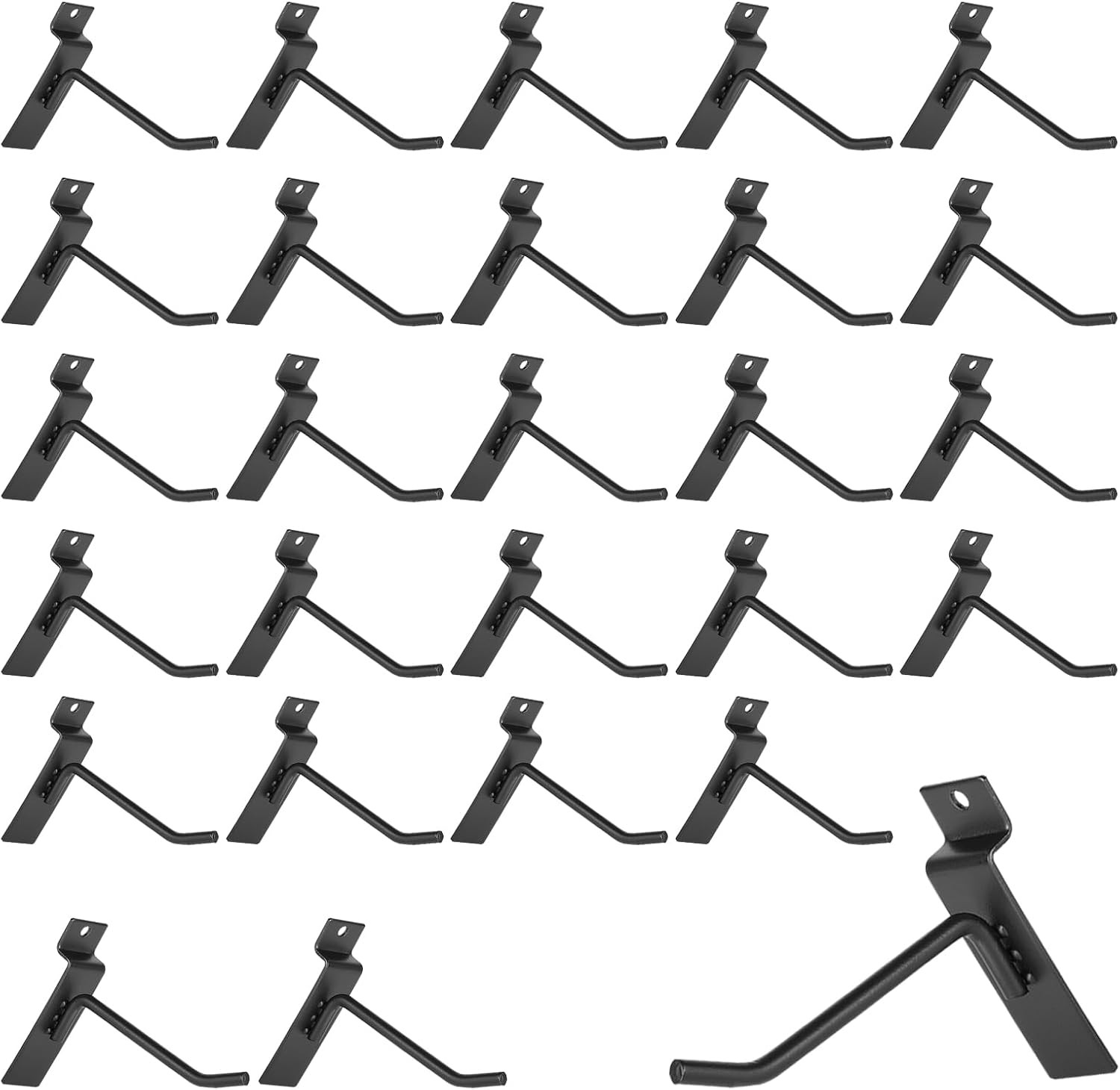 50 Pack Slatwall Hooks, Slatwall Accessory for Hanging, Slat Board Hook for Gara