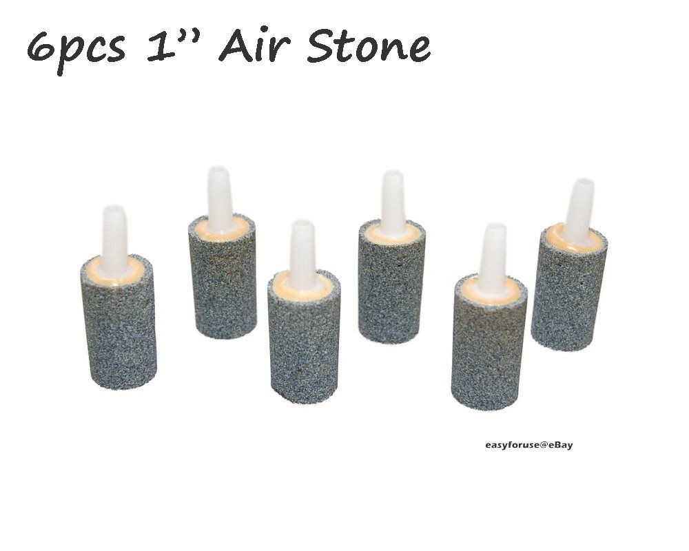 6 pcs Air Stone 1" Aquarium Fish Tank Aerator Diffuser