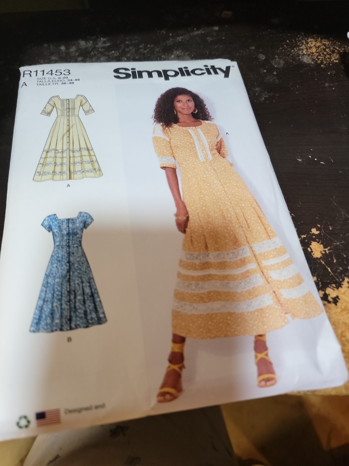 Simplicity Pattern R11453 Sz 8-20 Misses Boho Dress Button Front S9542 Uncut