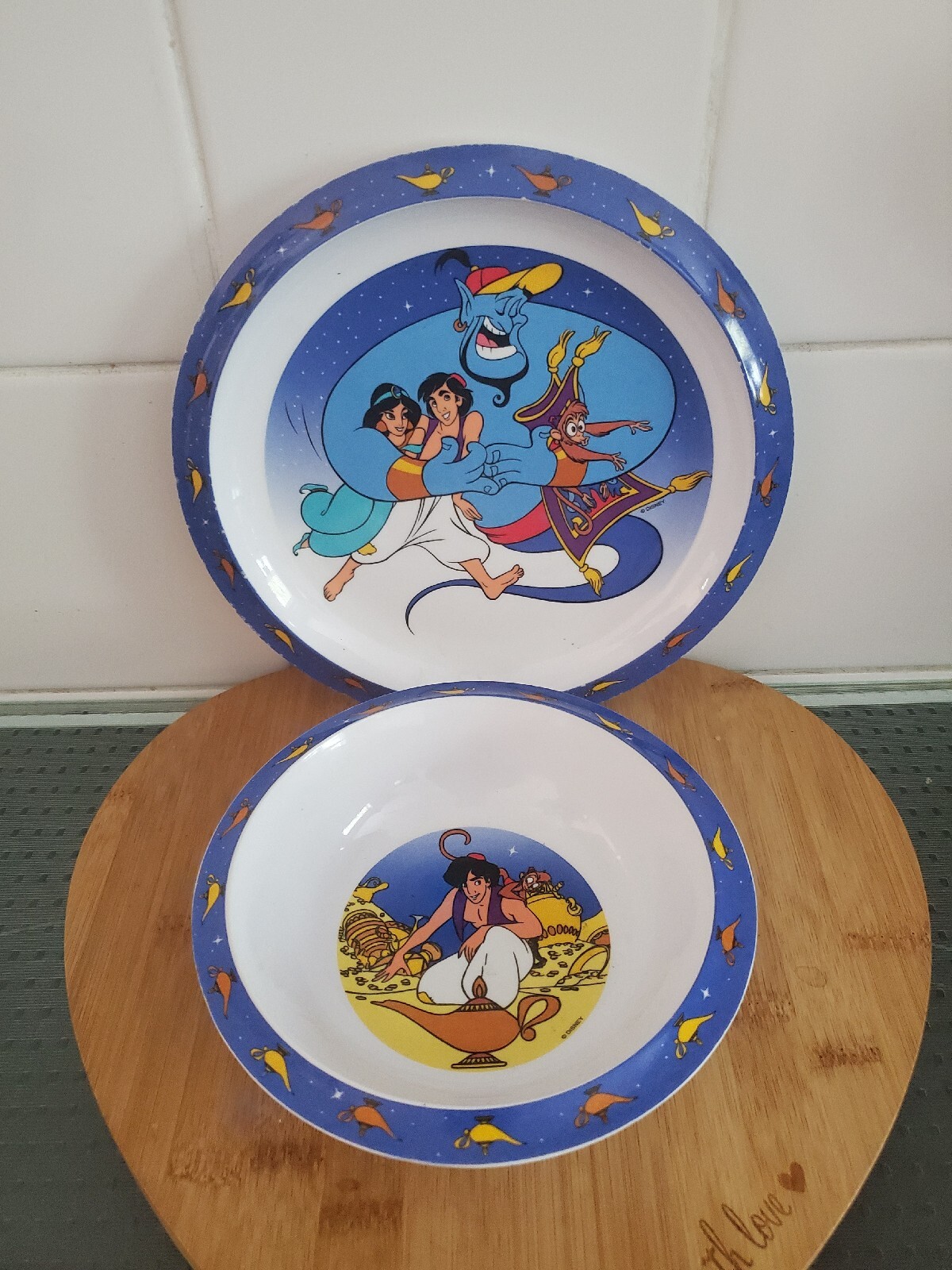 Disney Melanie Aladdin Plate & Bowl