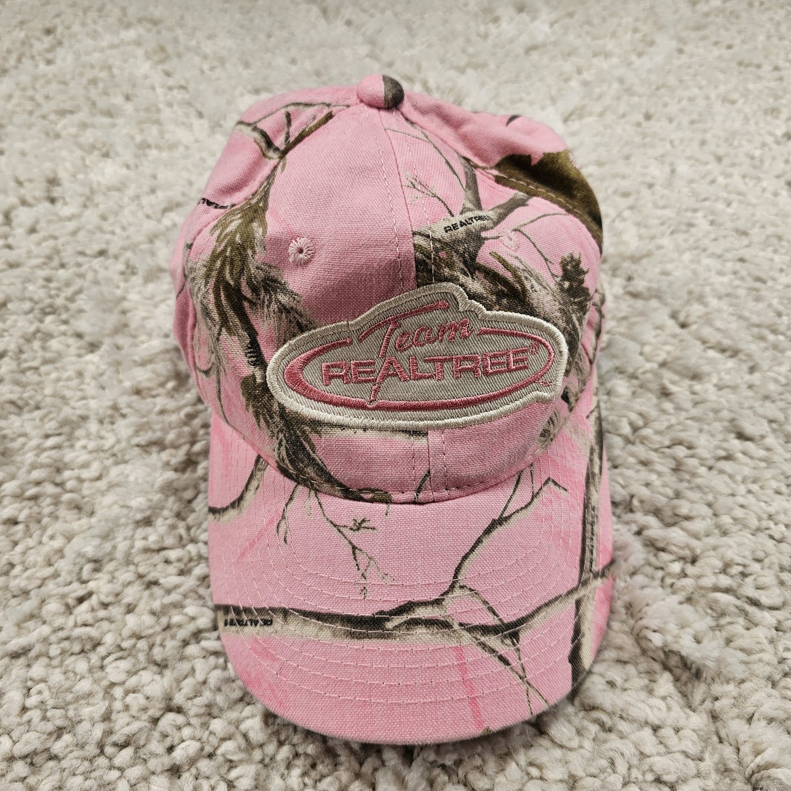 Team Realtree Womens Hat Cap Adjustable Ladies Fit Pink Camouflage Outdoors Y2K