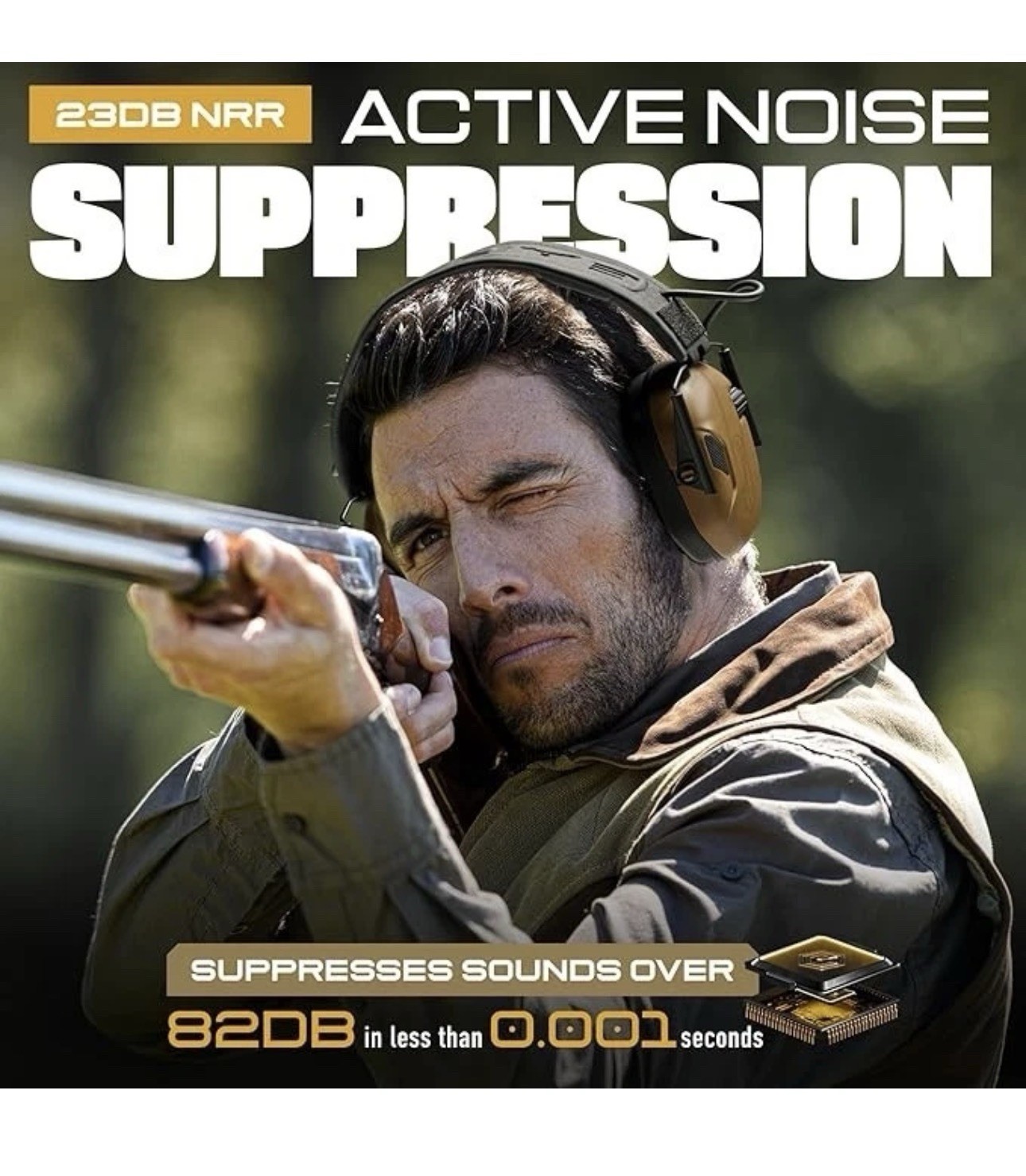 Earmor Sport Shooting Electronic Ear Muffs M300A-CB