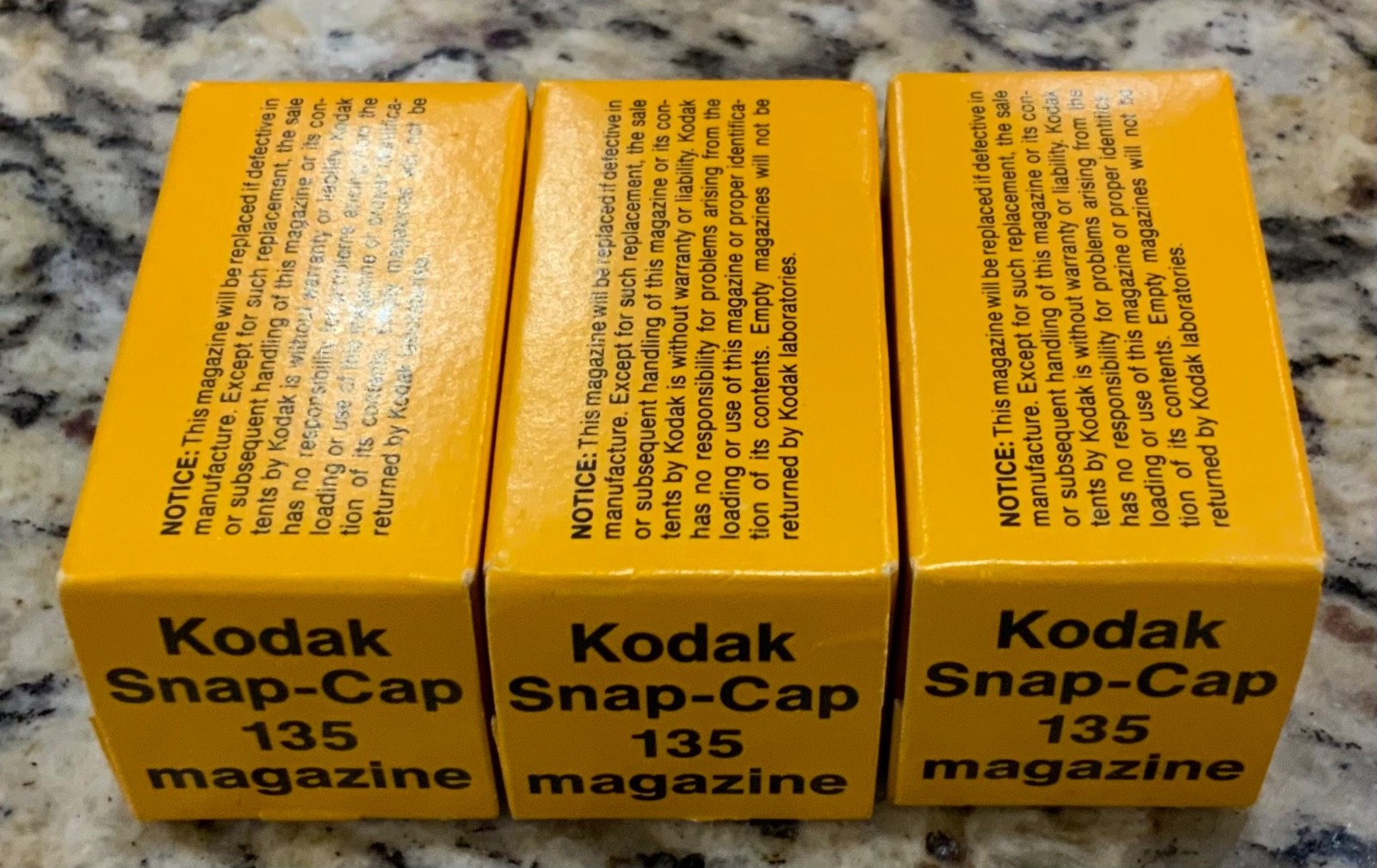 Vintage Kodak Snap-Cap 135 Magazine - New Old Stock Lot Of 3