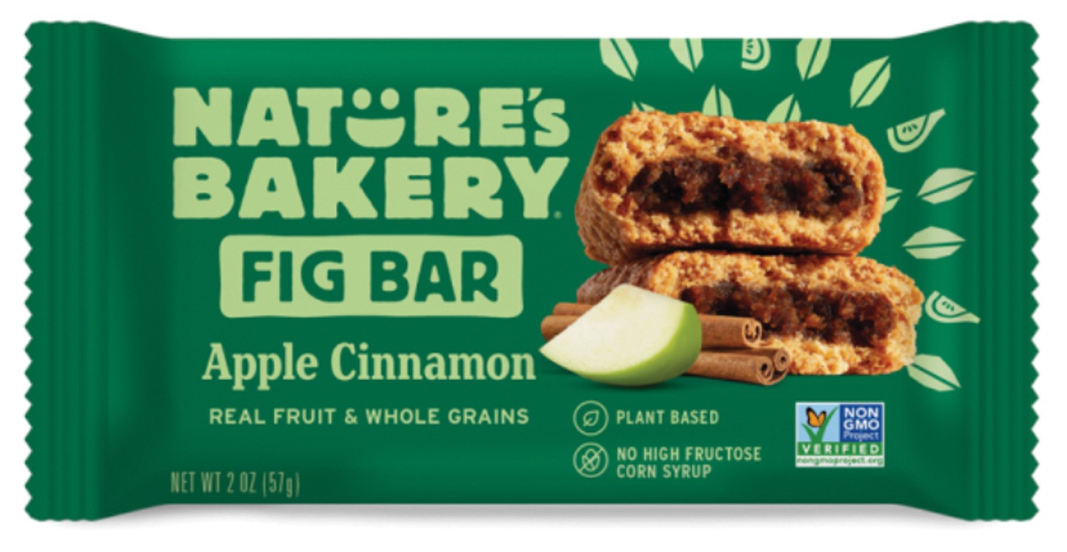 Nature's Bakery Fig Bars: Apple Cinnamon Flavored Energy Food Pack of 12