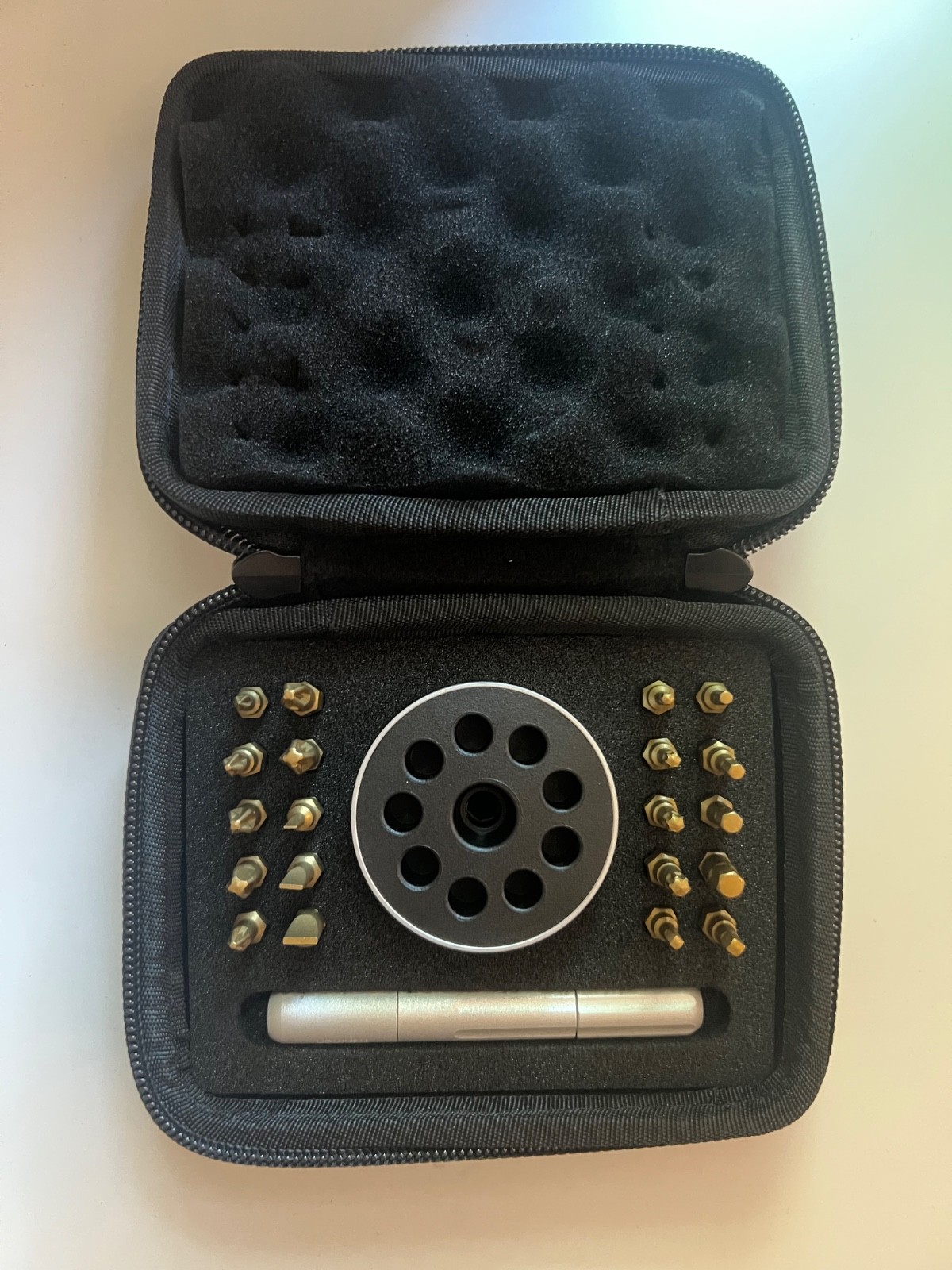 Mininch Spinner Drive Pro Screwdriver - Snow Silver - Gold Bits