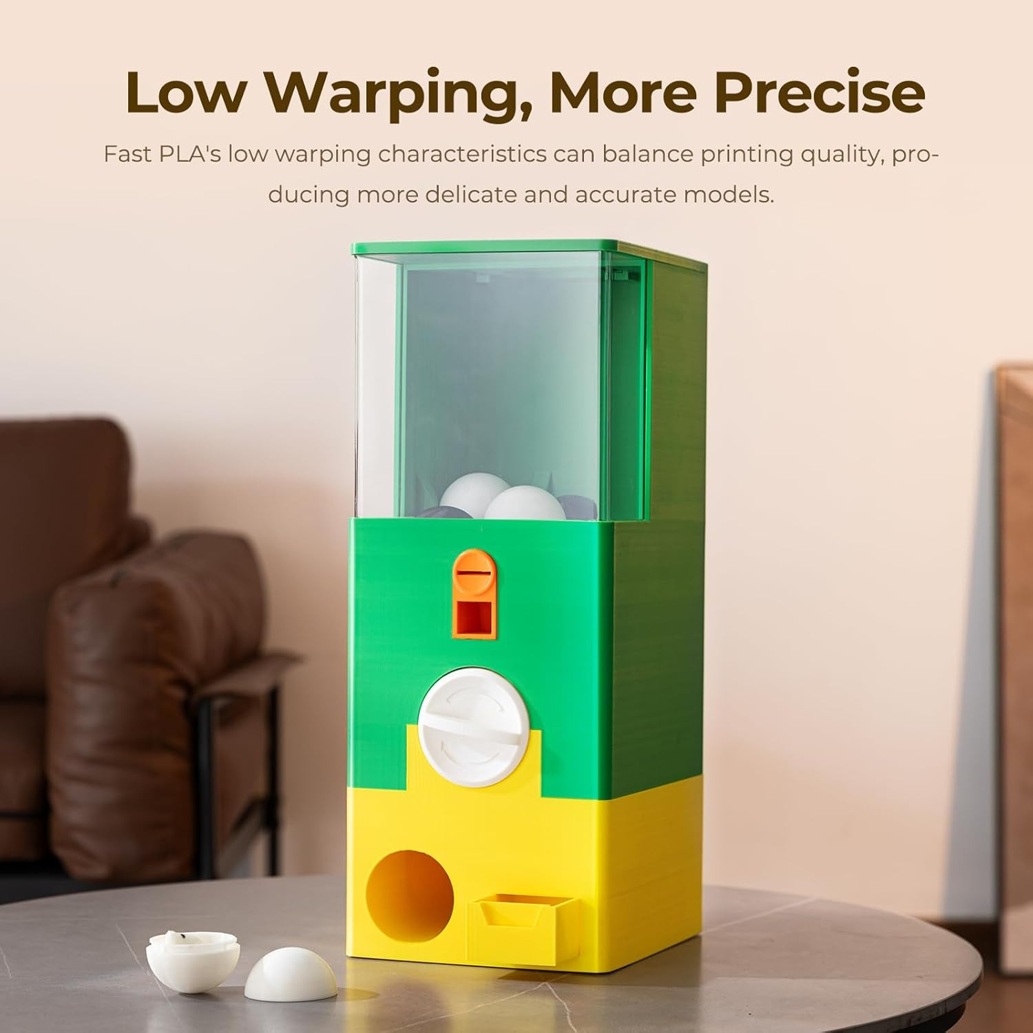High-Speed 1.75mm Green PLA Filament for 3D Printers - No-Tangle, Precise Accura