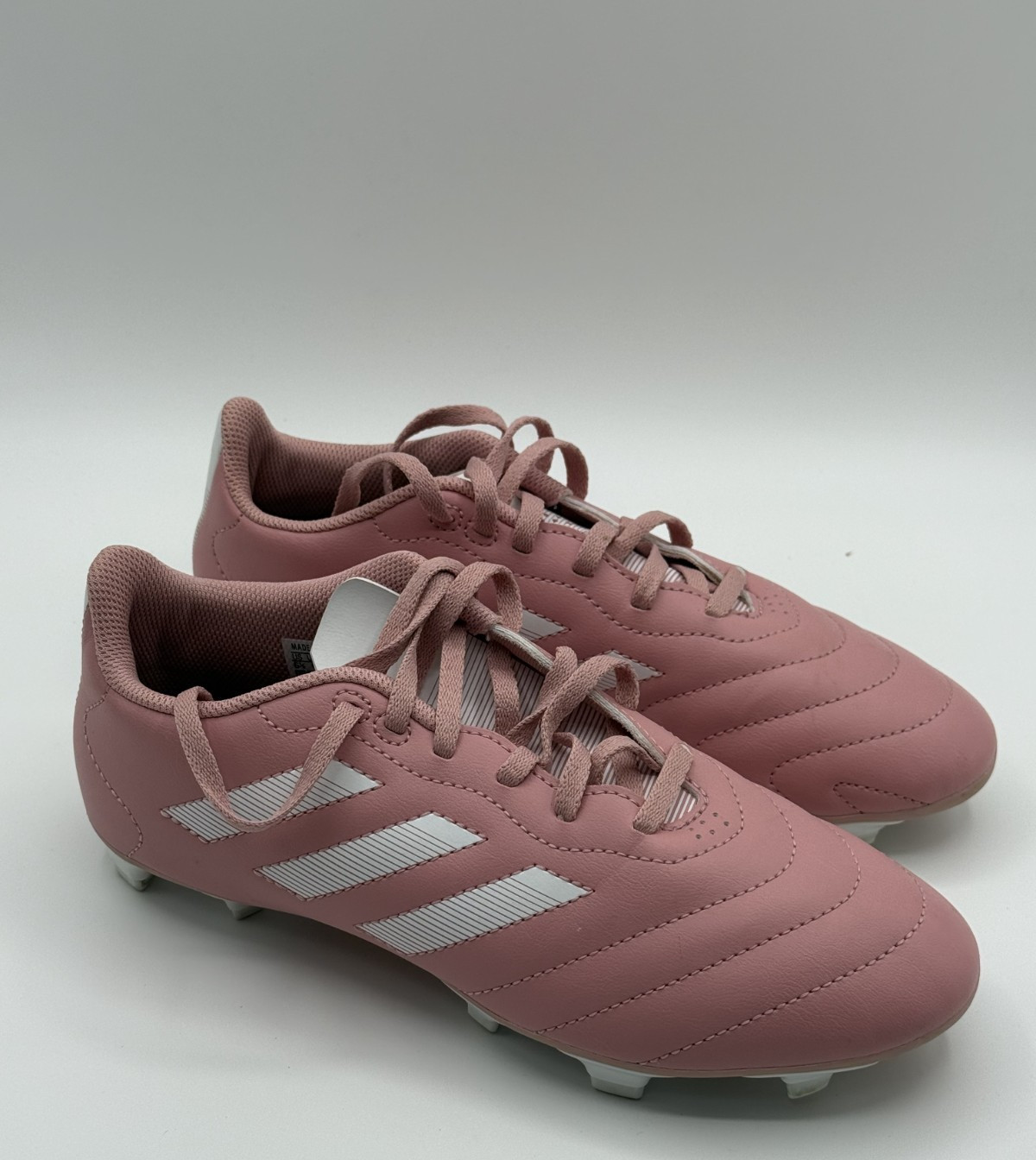 adidas Unisex Goletto Firm Ground Soccer Shoe [Mauve/White/White] - size 6.5