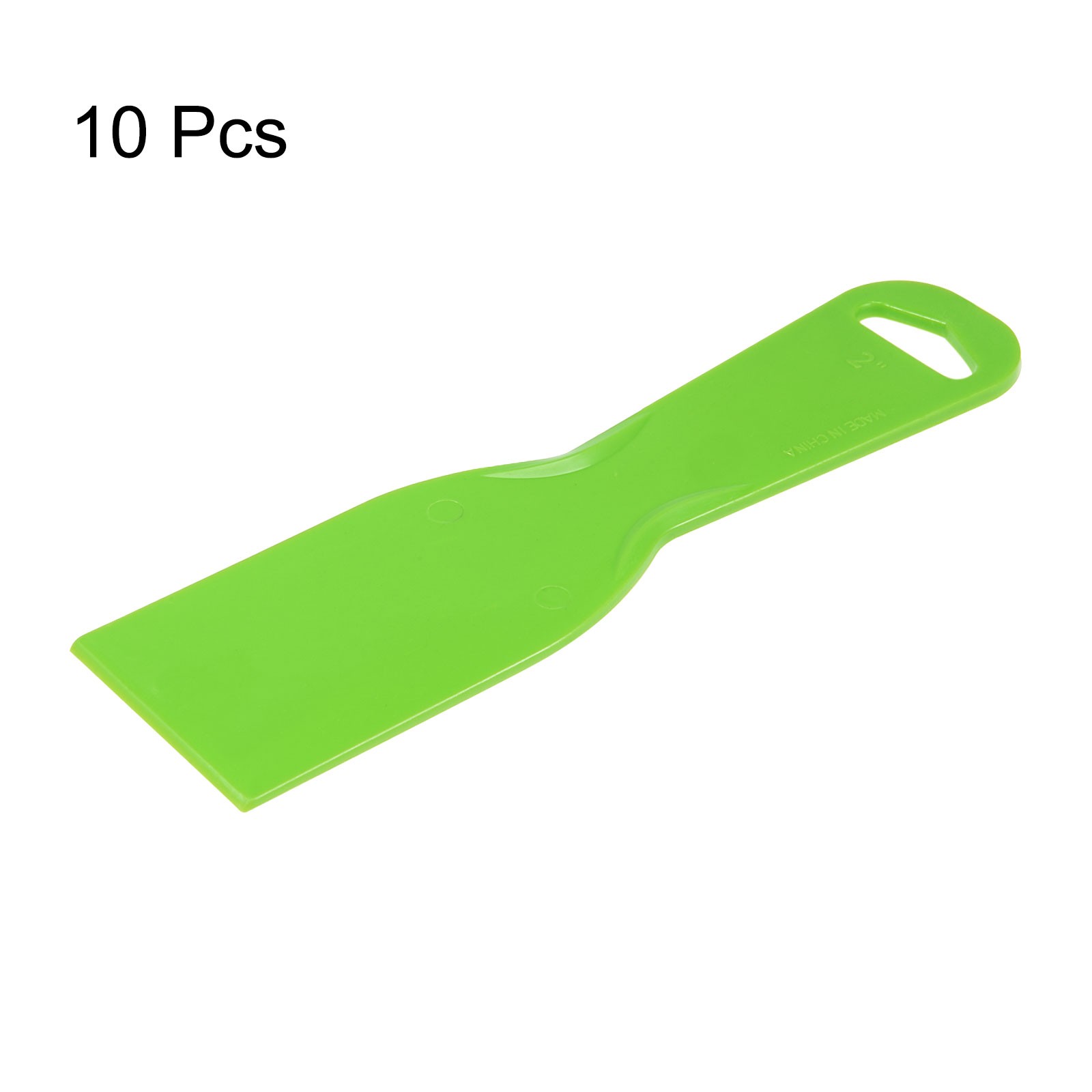 10pcs Putty Scraper 2" Width 3mm Thin Flexible Plastic Putty Knife Green