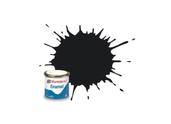 Humbrol 14ml Black Gloss Enamel Paint HU021