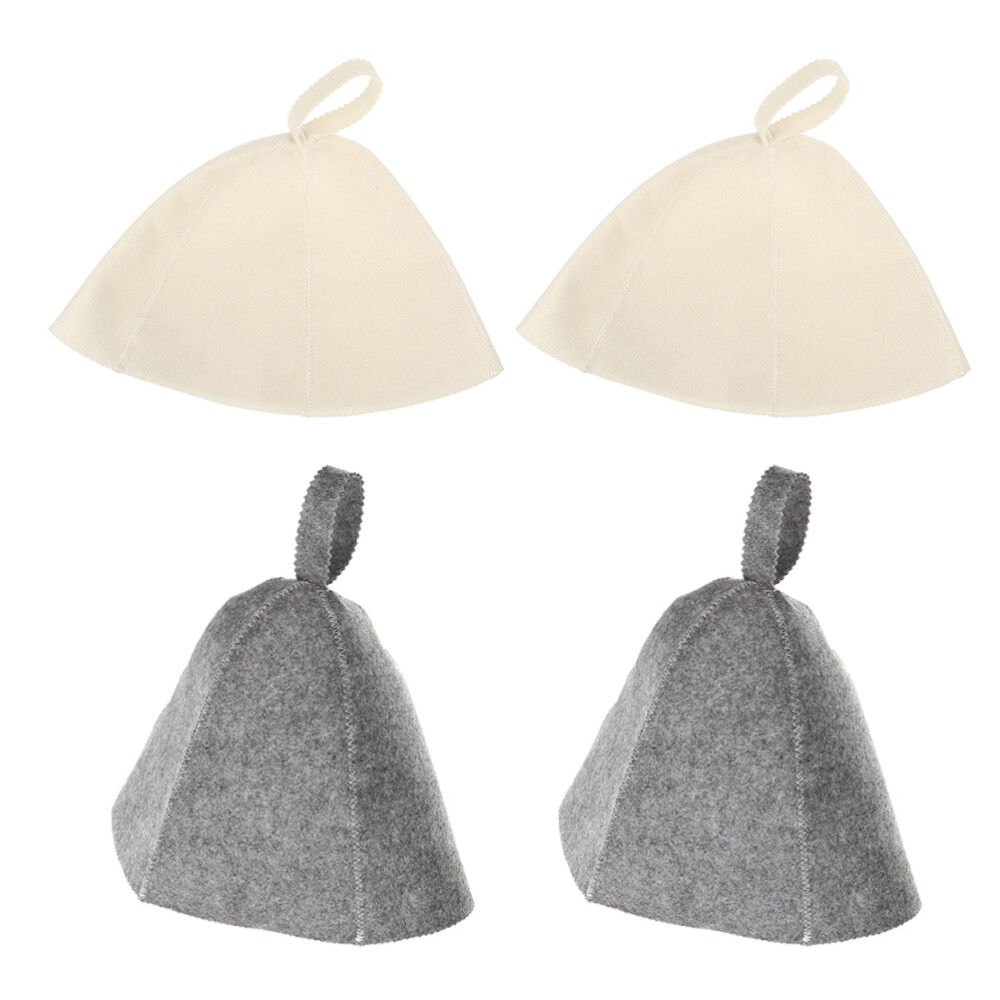 4PCS Hat Ukraine Sauna Hat Steam Room Hat Felt Sauna Hat Hat