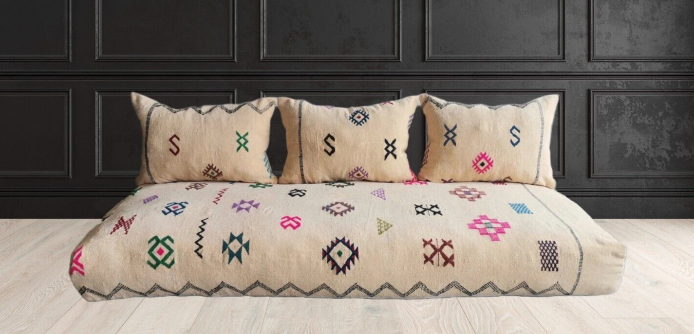 Bohemian Floor Sofa Seating Cotton New COVERS ONLY!