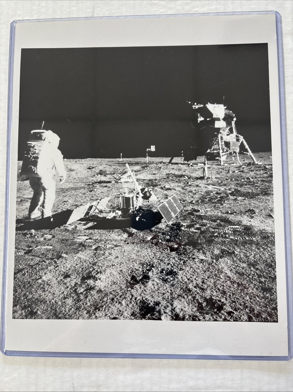 NASA Apollo 11 Aldrin Looks At Tranquility Base Press Photo