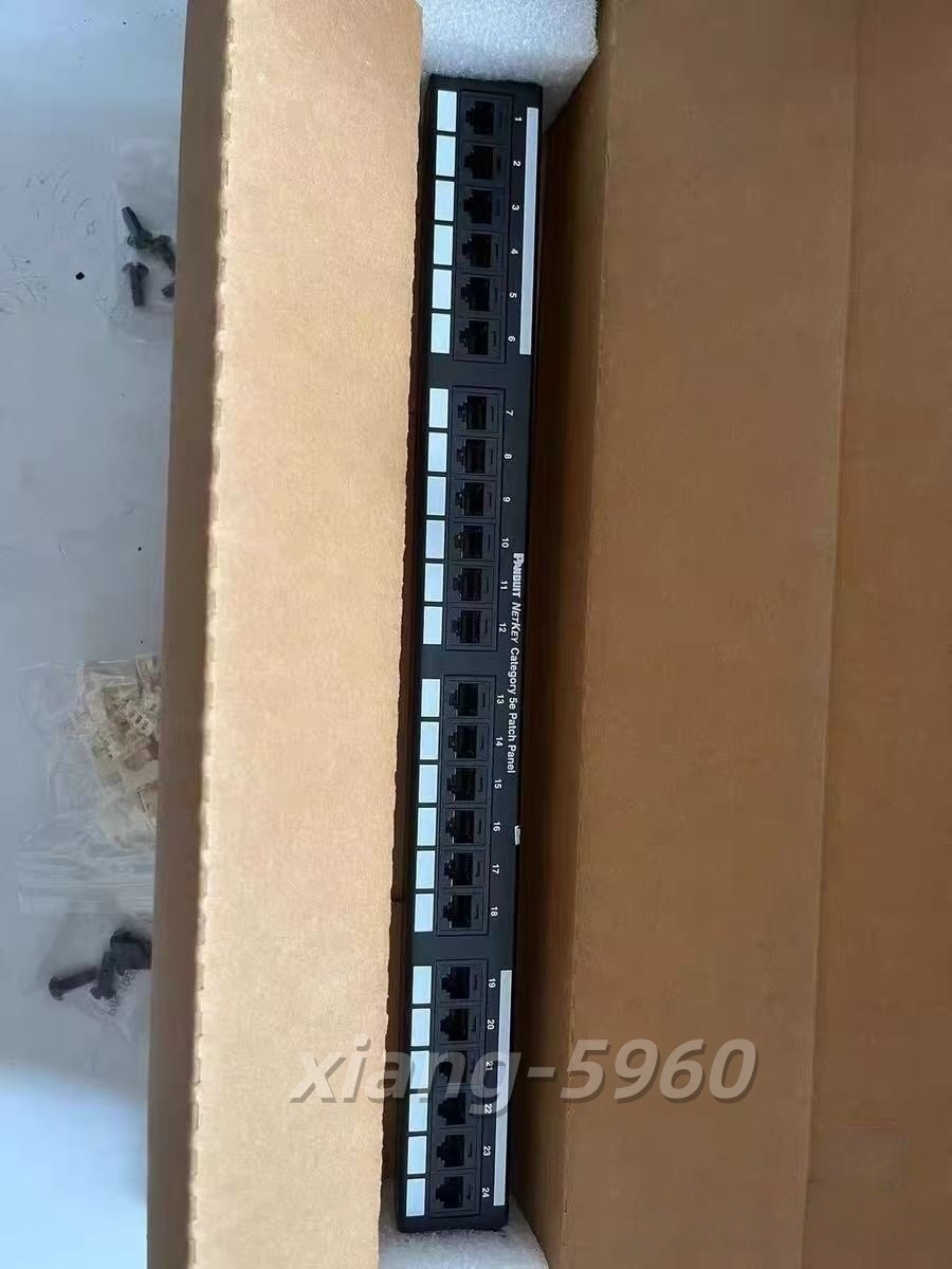 Panduit NK5EPPG24 Punchdown Patch Panel Category 5E, Flat, 24 Port, 1RU