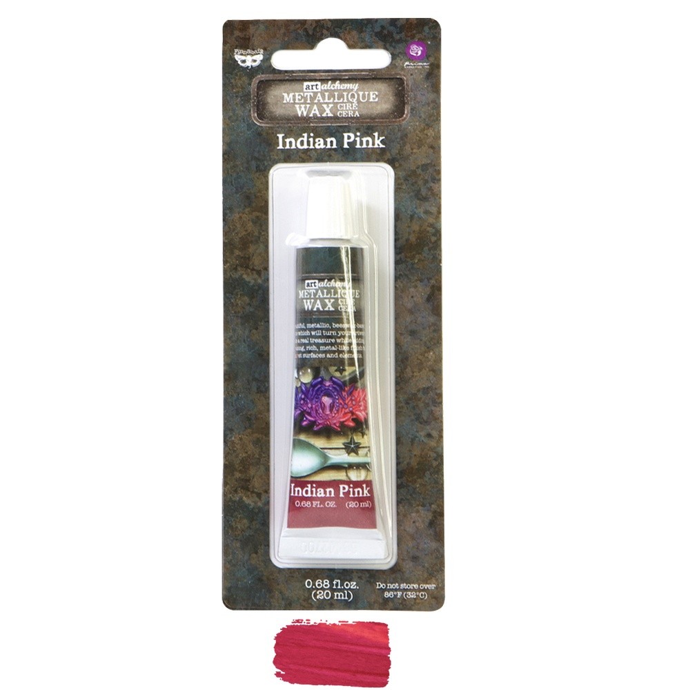 Finnabair Art Alchemy Metallique Wax .68 Fluid Ounce-Indian Pink