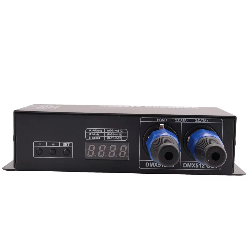 LED RGBW Controller 4x4A Decoder With Digital Display 4 Channel DMX512-4CH