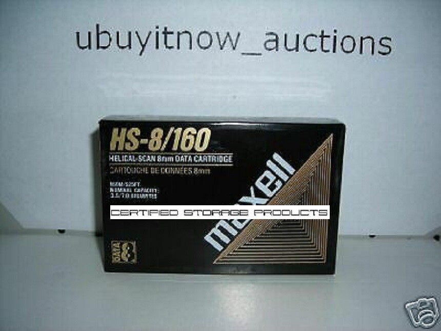 NEW 1/PK Maxell HS-8/160 160m 7GB/14GB 8mm D8 Data Tape Cartridge FACTORY SEALED