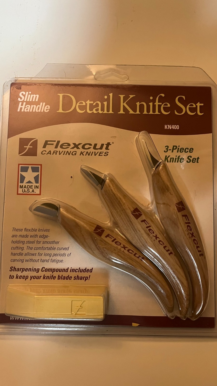 FLEXCUT  KN400 DETAIL CARVING KNIFE 3 PIECE SET     NEW
