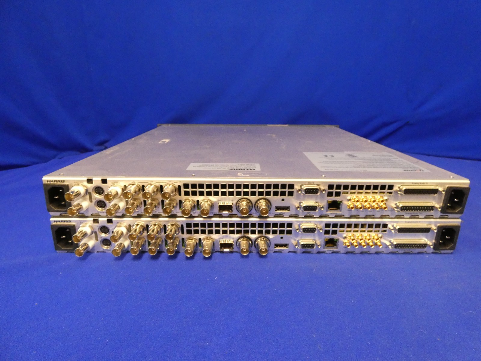 Harris X50-AV-2PS Frame Synchronizer QTY 2 for PARTS/Broken Knobs (one w/Fiber)
