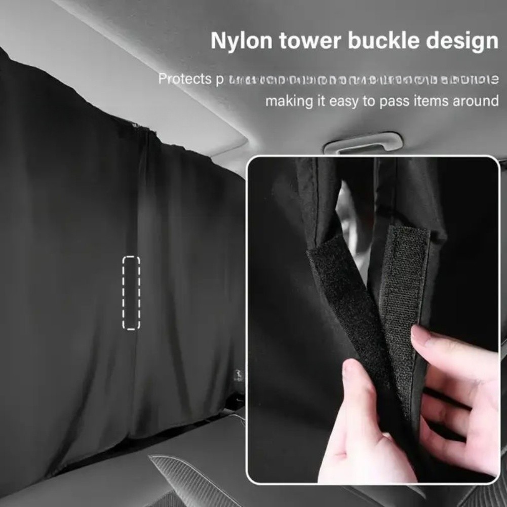 Automotive Privacy Curtain Sunshade Divider for Back Seat and Travel Use