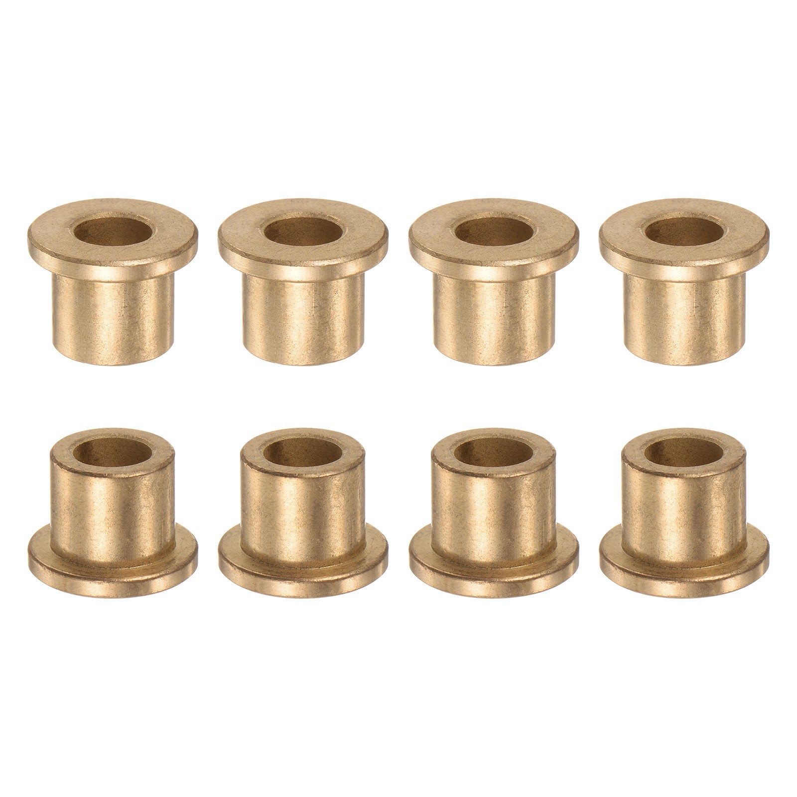 8pcs Flange Bearing Sleeve 10mm x 16mm x 16mm Bronze Self Lubricating Bushings