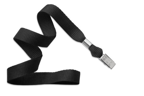 100 Pack - Premium Bulldog Clip ID Neck Lanyards 5/8" Wide -Secure NON-Breakaway