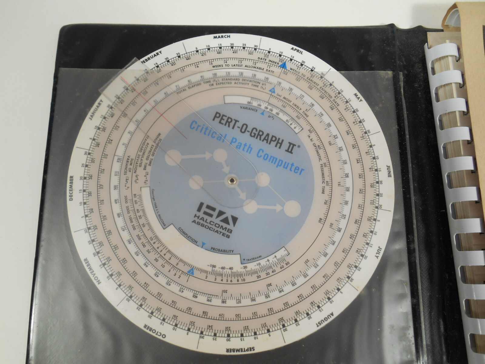 Vintage Pert-O-Graph Critical Path Computer and Project Manager's Handbook